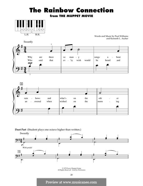 The Rainbow Connection (Kermit the Frog): For piano by Paul H. Williams, Kenneth L. Ascher