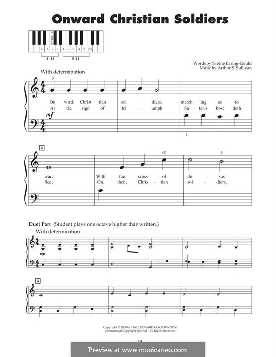 Onward, Christian Soldiers: For piano by Arthur Seymour Sullivan