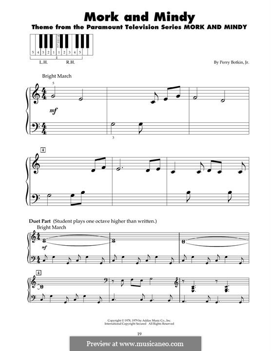 Mork and Mindy: For piano by Perry Botkin Jr.