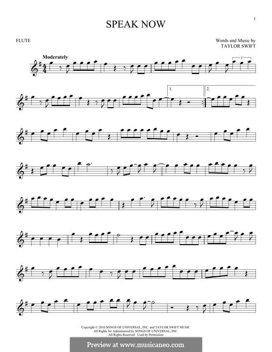 Speak Now: For flute by Taylor Swift