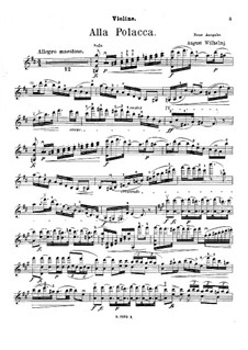 Alla Polacca: For violin and piano – violin part by August Wilhelmj