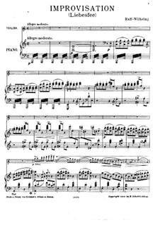 La fée d'amour for Violin and Piano, Op.67: Score by Joseph Joachim Raff