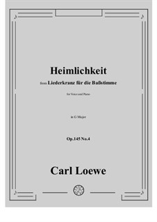 No.4 Heimlichkeit: G Major by Carl Loewe