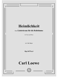 No.4 Heimlichkeit: A flat Major by Carl Loewe