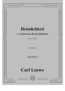 No.4 Heimlichkeit: E flat Major by Carl Loewe