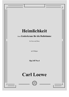 No.4 Heimlichkeit: D Major by Carl Loewe