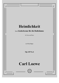 No.4 Heimlichkeit: D flat Major by Carl Loewe