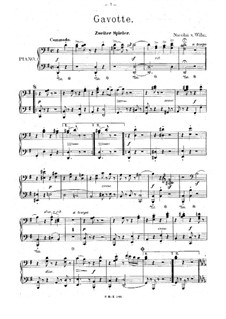 Gavotte for Piano Four Hands: Gavotte for Piano Four Hands by Nicolai von Wilm