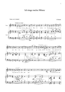 No.1 Ich trage meine Minne: B flat Major by Richard Strauss