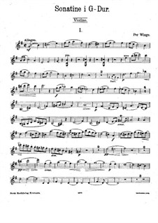 Sonatina for Violin and Piano: Solo part by Per Winge