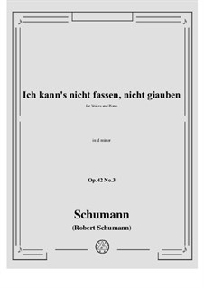 No.3 Is't True? I Cannot Believe It: D minor by Robert Schumann