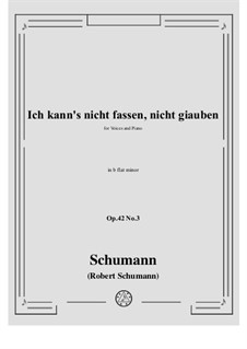 No.3 Is't True? I Cannot Believe It: B flat minor by Robert Schumann