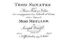 Three Sonatas for Piano Trio, Op.16: Piano part by Joseph Woelfl