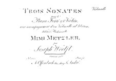 Three Sonatas for Piano Trio, Op.16: Cello part by Joseph Woelfl