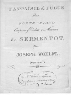 Fantasia and Fugue, Op.9: For piano by Joseph Woelfl