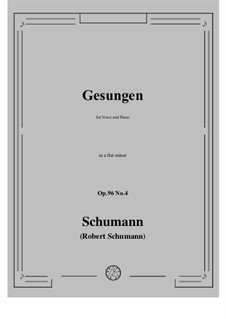 Songs and Romances, Op.96: No.4 Gesungen in a flat minor by Robert Schumann