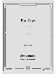 Three Poems, Op.30: No.2 Der Page (Le page) in G Major by Robert Schumann