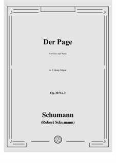 Three Poems, Op.30: No.2 Der Page (Le page) in C sharp Major by Robert Schumann