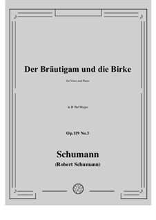 Three Poems, Op.119: No.3 Der Brautigam und die Birke in B flat Major by Robert Schumann