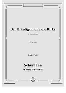 Three Poems, Op.119: No.3 Der Brautigam und die Birke in G flat Major by Robert Schumann