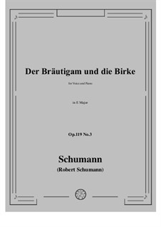 Three Poems, Op.119: No.3 Der Brautigam und die Birke in E Major by Robert Schumann