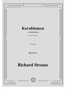 Mädchenblumen, Op.22: No.1 Kornblumen in D Major by Richard Strauss