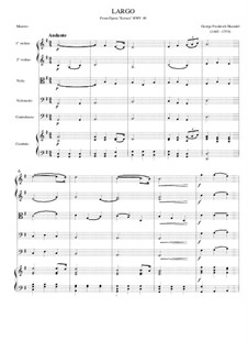 Largo (Ombra mai fu): Full score by Georg Friedrich Händel