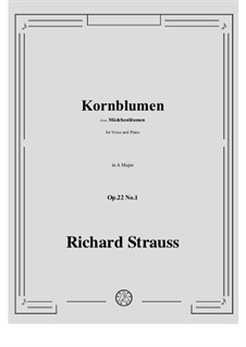 Mädchenblumen, Op.22: No.1 Kornblumen in A Major by Richard Strauss