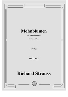 Mädchenblumen, Op.22: No.2 Mohnblumen in A Major by Richard Strauss