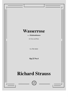 Mädchenblumen, Op.22: No.4 Wasserrose in e flat minor by Richard Strauss
