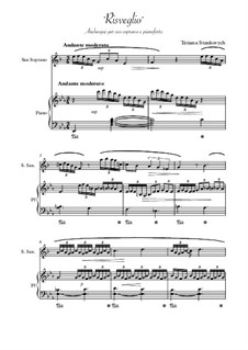 Arabesque 'Risveglio' for sax soprano and piano: Arabesque 'Risveglio' for sax soprano and piano by Stankovych Tatiana