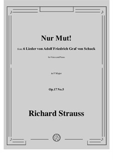 No.5 Nur Mut!: F Major by Richard Strauss