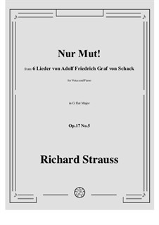 No.5 Nur Mut!: G flat Major by Richard Strauss