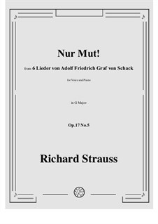 No.5 Nur Mut!: G Major by Richard Strauss