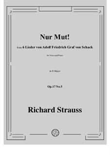 No.5 Nur Mut!: D Major by Richard Strauss
