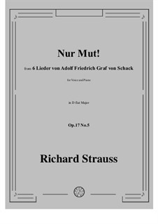 No.5 Nur Mut!: D flat Major by Richard Strauss