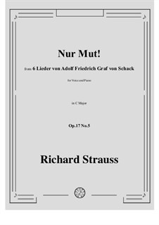 No.5 Nur Mut!: C Major by Richard Strauss