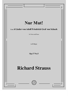 No.5 Nur Mut!: B Major by Richard Strauss