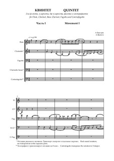 Quintet - movement I - version 2023: Score RSN by Alexander Bystrov