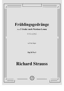 Two Songs, Op.26: No.1 Frühlingsgedränge in D flat Major by Richard Strauss