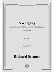 No.3 Nachtgang: A Major by Richard Strauss