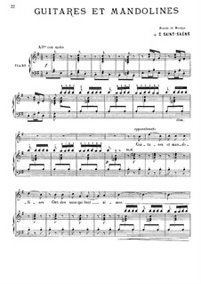 Guitars and Mandolins: Piano-vocal score by Camille Saint-Saëns