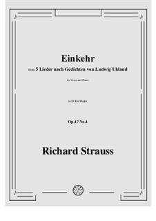 No.4 Einkehr: D flat Major by Richard Strauss