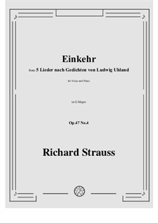 No.4 Einkehr: G Major by Richard Strauss
