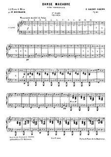 Danse macabre (The Dance of Death), Op.40: For two pianos eight hands by Camille Saint-Saëns