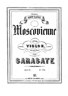 Moscovienne, Op.12: Score by Pablo de Sarasate