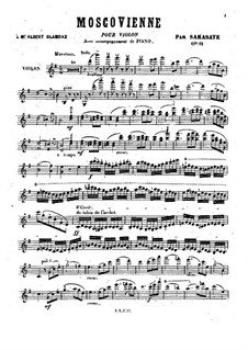 Moscovienne, Op.12: Solo part by Pablo de Sarasate