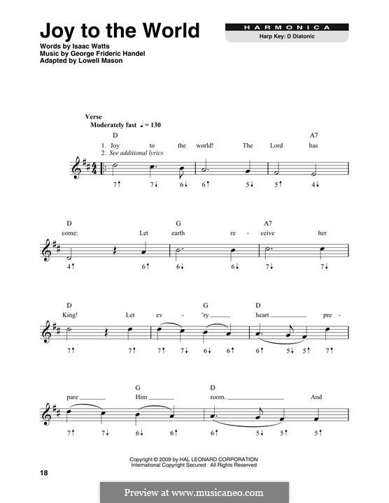 Instrumental version: For harmonica by Georg Friedrich Händel