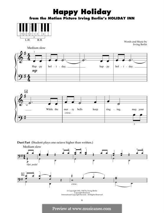 Happy Holiday: For piano by Irving Berlin