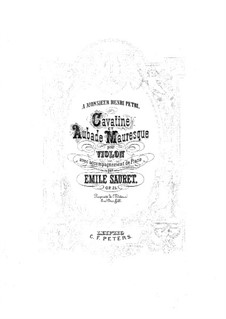 Aubade mauresque for Violin and Piano, Op.25 No.2: Score by Émile Sauret